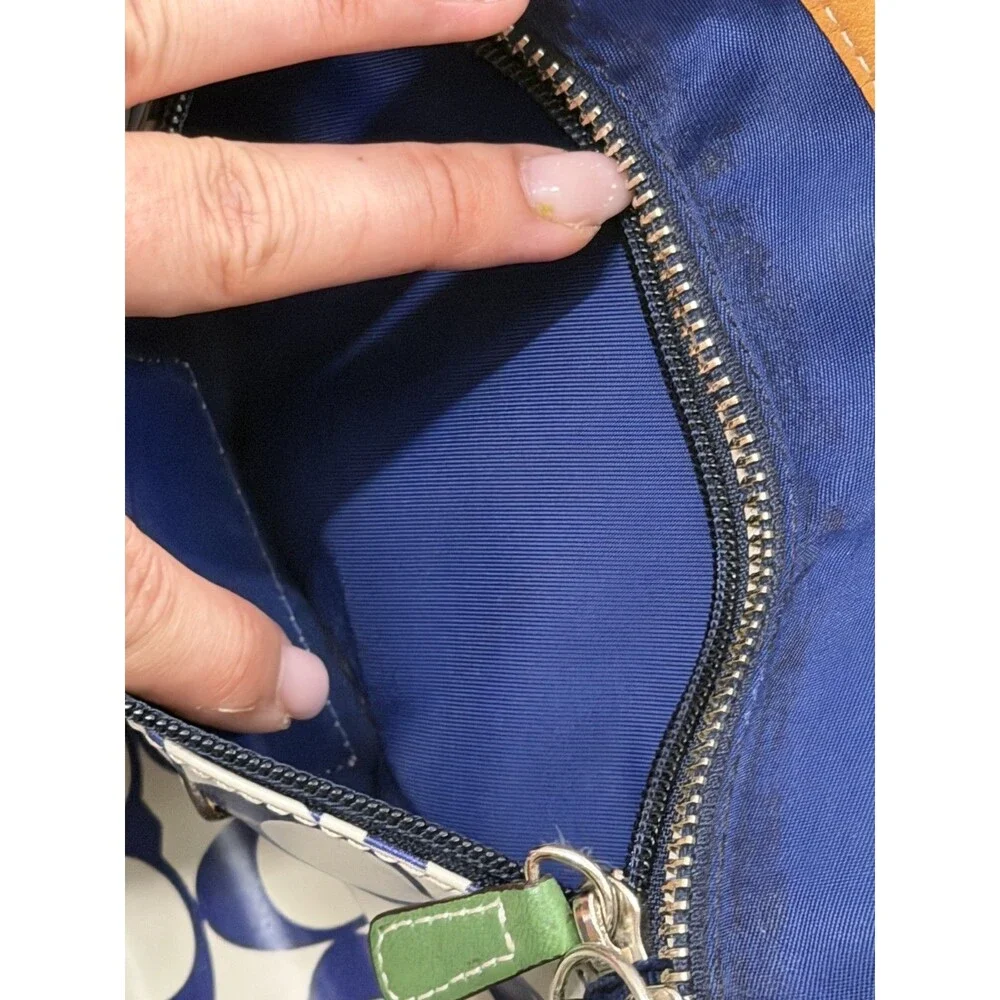 Vintage Coach Royal Blue Nylon Mini Tote Bag Webbing Stripe 6260